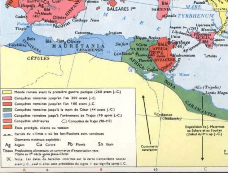carte conquete romaie afrique